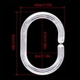 thumbnail image 3 of Riforla 24Pcs Shower Curtain Hooks Rings for Shower Window Rod Bathroom Supplies Hooks Clear, 3 of 8