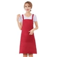 thumbnail image 5 of Btomtd H Back Style Apron With Pocket For Women Men Adjustable Large Size Comfortable Kitchen Home Cooking, Wine, 5 of 5