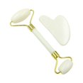 thumbnail image 1 of Anti Aging Jade Stone Roller Gua Sha Tools Kit for Face Eye Neck Skin Care, 1 of 7