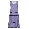 thumbnail image 5 of SMihono Robes d'Été Bohémiennes pour Femmes Grande Taille Mode Décontractée Aguichant Col Carré Imprimé Robes d'Été Sans Manches Robe Chandail, 5 of 5
