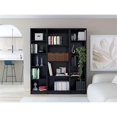 thumbnail image 2 of FM FURNITURE Elida 3 Piece Living Room Set Black Engineered Wood, 2 of 7