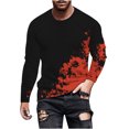 thumbnail image 1 of Birdeem Men Casual Fashion Printing Round Neck Pullover T-Shirt Short Sleeve Tops, 1 of 1