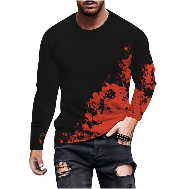 Birdeem Men Casual Fashion Printing Round Neck Pullover T-Shirt Short Sleeve Tops