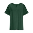thumbnail image 5 of Timegard Plus Size Tops for Women V-Neck Short Sleeve Solid Color Comfy Basic Tee Casual Loose Tops, 5 of 5
