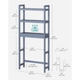 thumbnail image 5 of SONGMICS Over-The-Toilet Storage Bathroom Organizer Toilet Rack with Adjustable Shelf, Gray UBTS001G01, 5 of 5