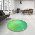 thumbnail image 4 of Ahgly Company Machine Washable Indoor Rectangle Transitional Neon Green Area Rugs, 2' x 5', 4 of 7