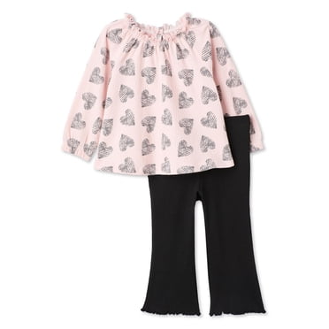 Ensemble 2 pièces avec tunique froissée George pour bébés filles