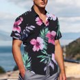 thumbnail image 4 of Pisexur Shirts for Man T Hommes Mode Décontractée Col Rabattu Imprimé Manches Courtes Chemise Boutonnée Blouse Multicolore, S Chemises de Golf Hommes & Chemises Hommes, 4 of 7