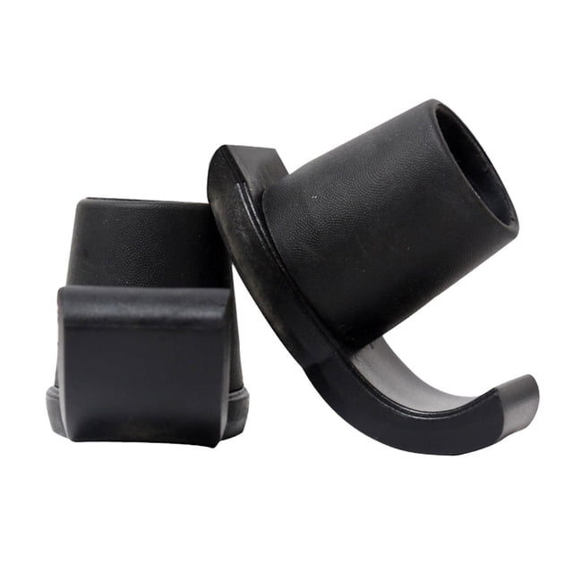 TISHITA Walker Replacement Tips Feet Ski Glides Sliders, black composite material, designed for walkers with tubing diameters between 1 inch and 1 1/8 inches. Ideal for mobility aids, the smooth bottom reduces noise and prevents scratches on hard surfaces, carpets, and tiles.