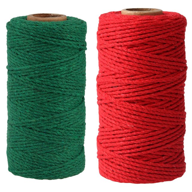 FRCOLOR hemp rope 2pcs Hemp Rope Arts and Crafts Hemp Rope Festive Gifts DIY Crafts Cotton Thread,3.94"X1.97"X1.97"
