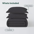 thumbnail image 2 of Beddora 3-Piece Ultra-Soft Comforter Set, All-Season, Wrinkle-Free, Lightweight Microfiber, Hypoallergenic – Queen – Forged Iron, 2 of 7