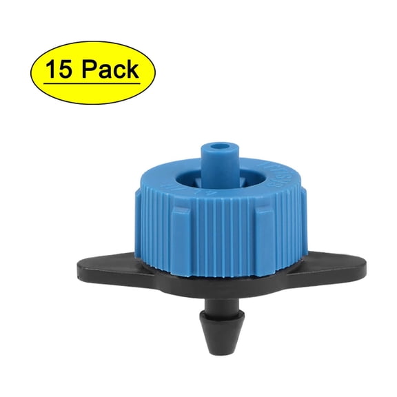 Unique Bargains Pressure Compensating Dripper 1 GPH 4L/H Emitter for Garden Lawn Drip Irrigation with Barbed Hose Connector 15pcs