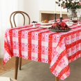 thumbnail image 2 of Valentine''s Day Table Cloth, 60 x 102 Inch, Checkered Rectangle Tablecloth Love Heart Patterned Washable Decorative Table Cover for Wedding Holiday Party Kitchen Dinning Anniversary, 2 of 6