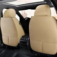 thumbnail image 3 of Maidao Car Seat Covers Leather for Subaru for Legacy 2003-Present 5 Seats Water Resistant Front Rear Cushion Protector with Pillow Beige, 3 of 9