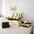 thumbnail image 4 of Erosebridal Modern Abstract Bed in a Bag Full size, Stripes Wave Bed Set, Chic Geometric Reversible Comforter Sets, Breathable Room Decoration, 7pcs, 4 of 6