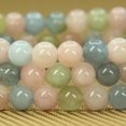 thumbnail image 4 of Bracelet Extensible Unisexe en Perles Rondes de 6 mm en Morganite Naturelle Béryl Aigue-Marine, 4 of 5