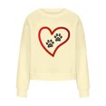 thumbnail image 4 of 2023 Chandail de Mode pour Femmes Rabais de 50 % Liquidation Impression Individuelle Ample Col Rond Décontracté Manches Courtes Longues Chandail, 4 of 4