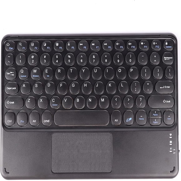 KEINXS Wireless Bluetooth Keyboard with Touchpad for ipad Portable Mini Small Universal Rechargeable 10 inch Ultra-Slim Wireless Keyboard for Tablet Smartphone PC Computer Laptop Windows