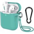 thumbnail image 1 of Coffea AirPods Housse avec Porte-Clés Compatible avec AirPods 2 pour Homme Wonen Filles Turquoise, 1 of 1