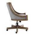 thumbnail image 4 of Linon Nikki Quilted Wood Upholstered Office Chair in Gray, 4 of 10