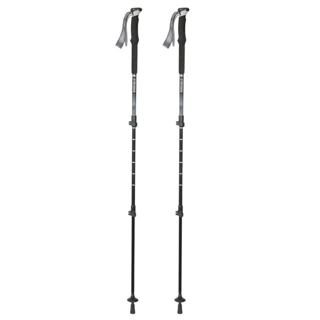 Trespass Unisex'S Stryder Two Walking Poles, Extended 135Cm And Collapsed 69Cm, Black, Each