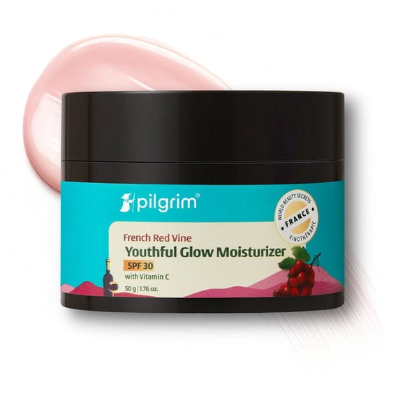 Pilgrim Red Vine Youthful Glow Moisturizer, 50gm