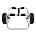 thumbnail image 3 of Universal Kayak Carrier, Kayak Canoe Cart Wheels Dolly Trailer, Foldable Kayak Go Cart Frame, Aluminum Pipe Double Kickstands, Inflation Solid Tire Wheels, 3 of 7