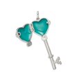 thumbnail image 2 of Collier Pendentif Cœur Médaillon Clé en Argent Sterling avec Chaîne, 2 of 4