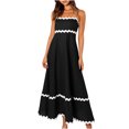 thumbnail image 2 of CEHVOM Robe Midi à Rayures Spaghetti pour Femme 2024 Été, Robe d'Été Sans Manches Dos Nu Fluide à Smocks en Dentelle Évasée Ligne A Robe Midi, 2 of 7