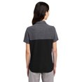 thumbnail image 2 of Core365 CE112CW Ladies' Fusion ChromaSoft Colorblock Polo - BLACK/ CRBN HTH - XS, 2 of 2
