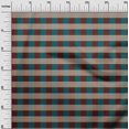 thumbnail image 2 of oneOone Polyester Lycra Dark Teal Green Fabric Gingham Check Craft Projects Decor Fabric Printed By The Yard 56 Inch Wide, 2 of 4