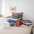 thumbnail image 5 of YST Watercolor Graffiti Comforter Set 7Pcs, Hip-Hop Tie Dye Bedding, Full Size, 5 of 5