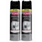 Weiman Nettoyant en acier inoxydable et polonais - 17 Ounce (2 Pack) Protège les appareils des empreintes digitales et laisse une brillance sans étirement pour réfrigérateur Lave-vaisselle Grille de four - 34 Montant total