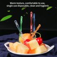 thumbnail image 4 of 80Pcs Cake Fork Plastic Fruits 2 Tooth Cocktail Forks; Food Picks for Dessert Snack Salad Cocktail Appetizer, Colorful, 4 of 8