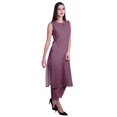 thumbnail image 3 of Moomaya Printed Womens Sleeveless Peter Pan Collar Kurta Pant Set,2 Piece Ethnic Set, 3 of 6