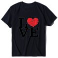 thumbnail image 4 of CEHVOM T-shirt à Manches Courtes pour Femmes Imprimé Saint-Valentin Col Rond, 4 of 4