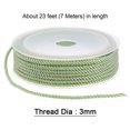 thumbnail image 2 of Unique Bargains Twisted Nylon Twine Thread Beading Cord 3mm 7M/23 Feet Extra Strong Braided Nylon String, Turquoise Green, 2 of 6