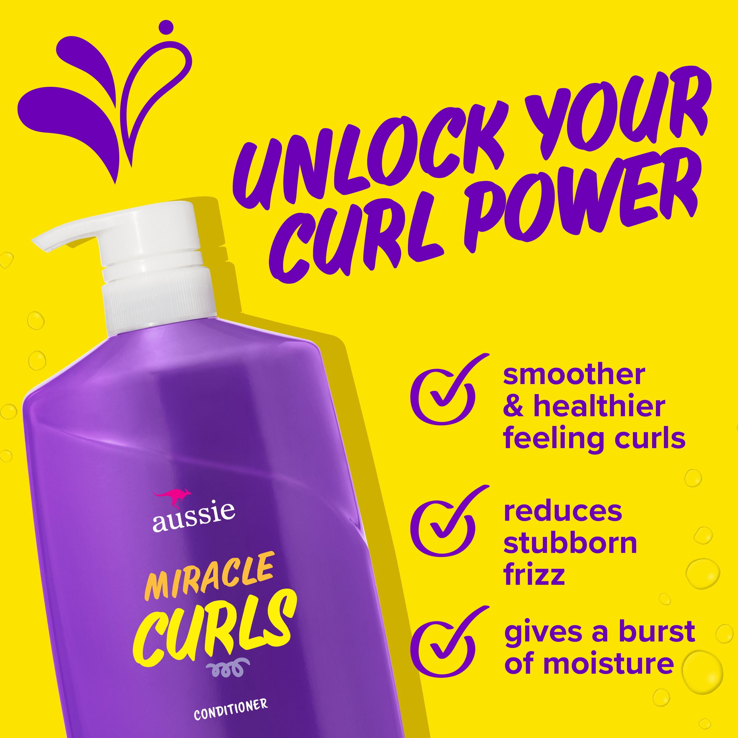 Aussie Boucles Miracle avec Huile de Noix de Coco, Revitalisant Sans Parabènes