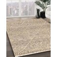 thumbnail image 3 of Ahgly Company Tapis d'Intérieur Lavables en Machine Abstrait Brun Amande Foncé, 5' Carré, 3 of 7