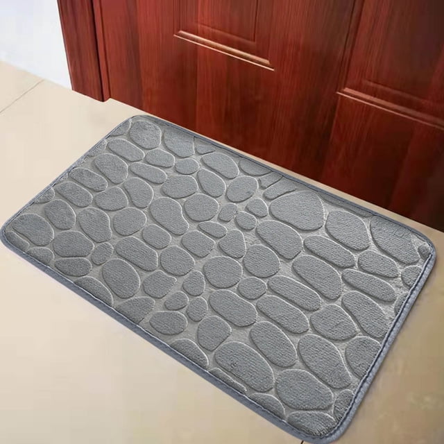 Yhmxh Bathroom Rugs 1pc Memory Foam Bath Rug Embossed Bathroom Mat Water Absorbent And Washable Bath Rugs, Non-Slip, Thick, Soft And Comfortable Carpet For Show Living Room Rug Bath Mat