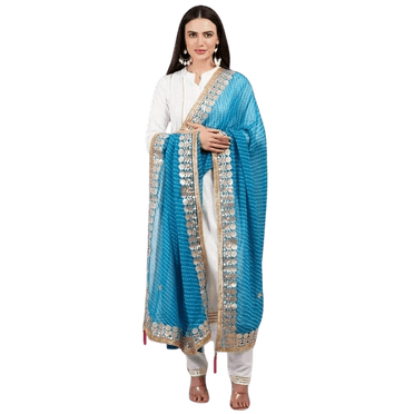 Dweep Sara Canada Ensemble Kurti Blanc et Pantalon, Dupatta, Costume Anarkali Indien Pakistanais TG/42