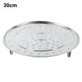 thumbnail image 1 of Stainless Steel Steamer Tray Rack Plate Steam Cooking 3 Stands Round Type 18-30, 1 of 4