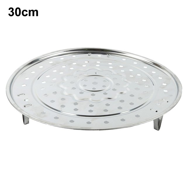 Stainless Steel Steamer Tray Rack Plate Steam Cooking 3 Stands Round Type 18-30