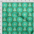thumbnail image 4 of oneOone Polyester Spandex Sea Green Fabric Asian Block Floral Craft Projects Decor Fabric Printed By The Yard 56 Inch Wide, 4 of 4