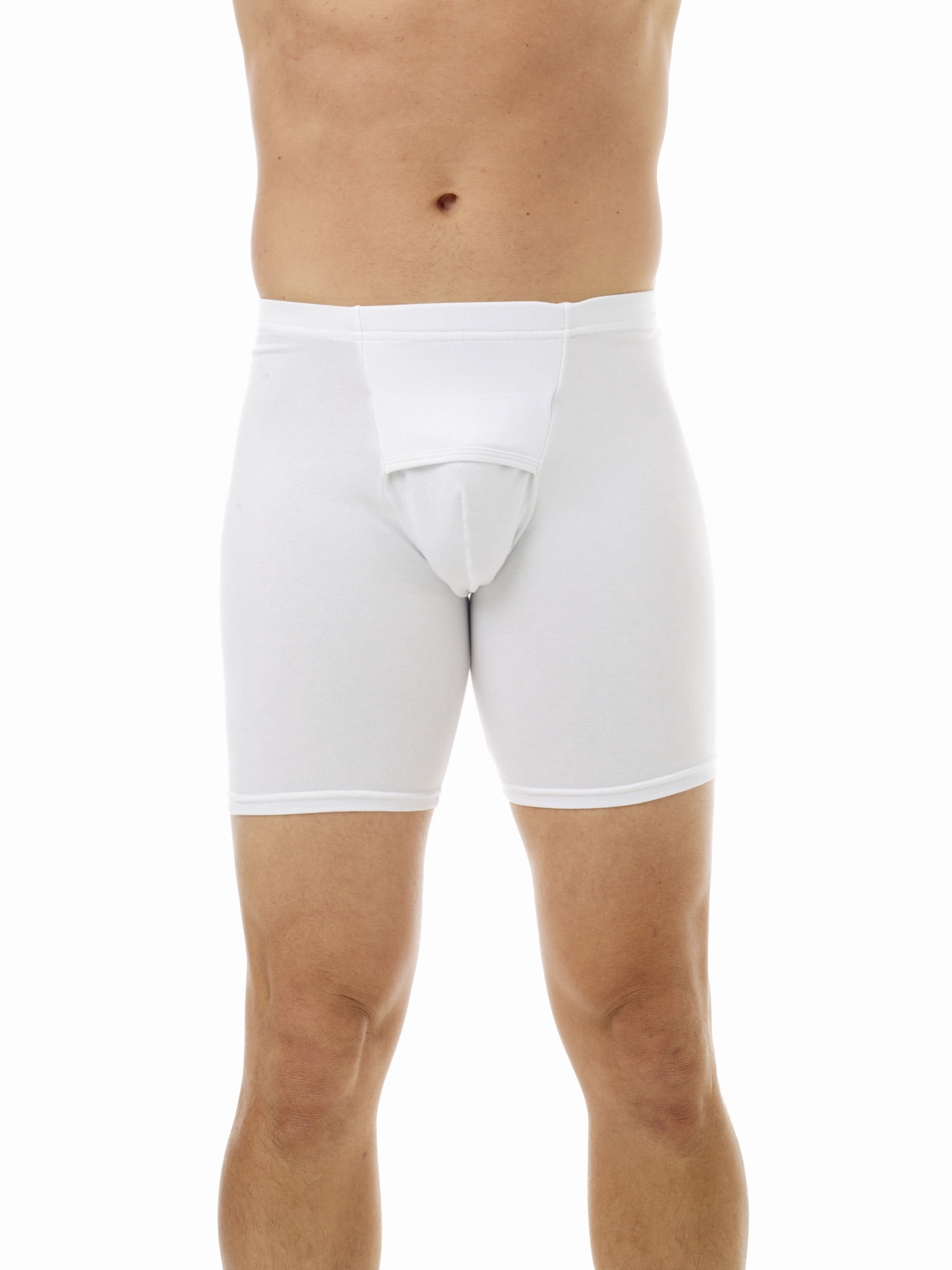 Underworks Men's Cotton Spandex Long Boxer Underwear