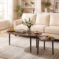 thumbnail image 2 of Gymax Nest Coffee Tables Set of 2 Modern Accent Tables w/ Solid Wood Support Legs, 2 of 10