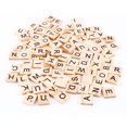 thumbnail image 1 of Wooden Numbers Puzzle, Grain Slick Finish. Wooden Numbers Pendants Alphabet Wooden Puzzle Puzzle Tiles Alphabet Black  For Spelling For Educational Game, 1 of 7