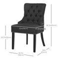 thumbnail image 3 of Chaise de salle à manger boutonnée HOMMEM, chaise rembourrée d'accent (Lot de 1), 3 of 10