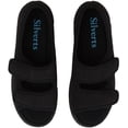 thumbnail image 2 of Silverts Women In & Outdoor Easy Closure Open Toe Slippers, 10, Black, 2 of 2