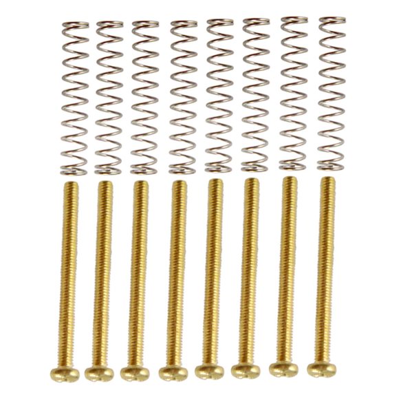 Milaget Set of 8 Metal Electric Guitar Double Coil Pickup Clamp Screws + Gold Gold-1